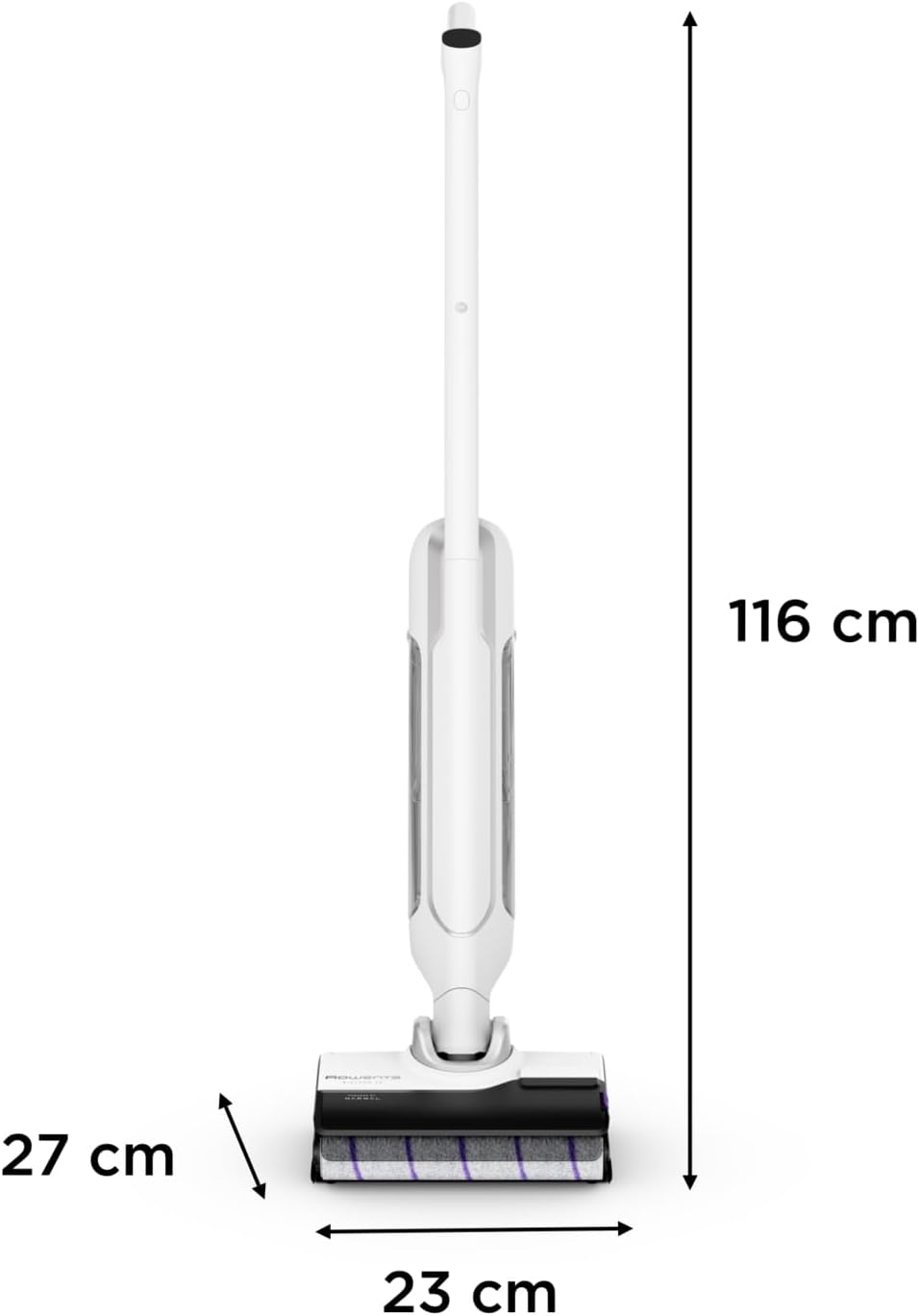 Rowenta X-Clean 10, kabelloser Akku-Nass-Trockensauger, Saugwischer selbstreinigend und -trocknend, Nasssauger Ultraleicht: nur 0,8 kg in der Hand, Waschsauger mit 60 min Laufzeit, weiß, YY5785FE