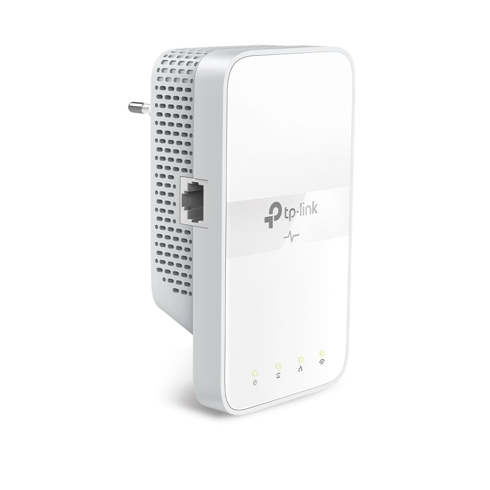 TP-Link TL-WPA4220 KIT AV600 Wi-Fi N300 WiFi Powerline (600Mbps maximum Powerline, 300Mbps maximum 2.4GHz Wi-Fi, Plug and Play, compatible with all Powerline adapters, set of 2), white