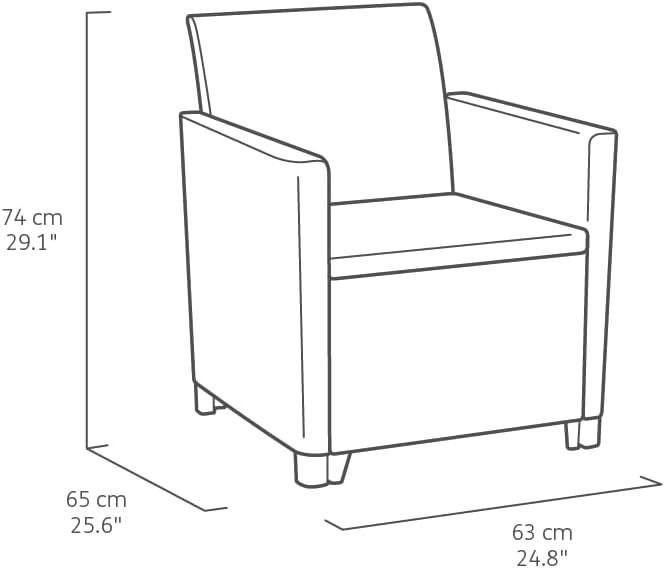 Keter Nora Gartenmöbel Lounge Set, inkl. Sitzkissen, grau, für 4 Personen, wahlweise 3er Sofa + Sessel oder 2x 2-Sitzer Sofa und Tisch