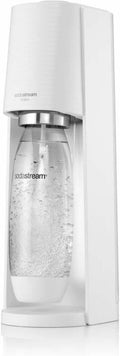 sodastream Wassersprudler Terra White Value Pack x2 mit 2 spülmaschinenfesten Spritzflaschen à 1 l und 1 CO2-Zylinder Quick Connect für Kohlensäure bis 60 l