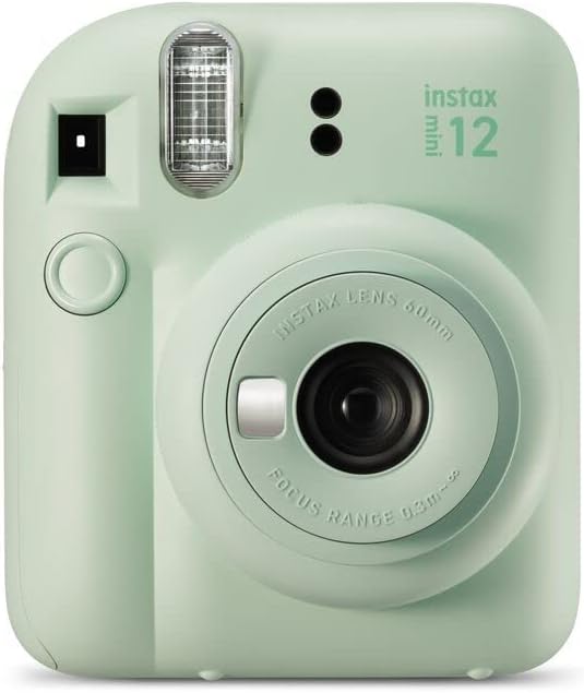 Instax Mini 12 Sofortbildkamera – Automatische Belichtung, Selfie-Spiegel, Nahaufnahme, Mint Grün