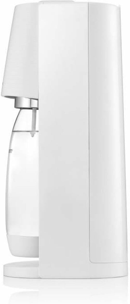 sodastream Wassersprudler Terra White Value Pack x2 mit 2 spülmaschinenfesten Spritzflaschen à 1 l und 1 CO2-Zylinder Quick Connect für Kohlensäure bis 60 l