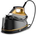 Rowenta DG7644 Compact Steam Pro Dampfbügelstation | 2200 Watt | Extra Dampfstoß: 325 g/Min. | Tankfüllmenge: 1100 ml | Schwarz/Gelb