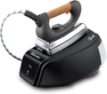 Polti Vaporella Forever 615 Pro Dampfbügelstation – 4 Bar Dampfdruck, Professionelles Bügeleisen mit Aluminiumsohle, Abnehmbarer 0,7 L Wassertank, Schnelles Aufheizen in 3 Minuten, Schwarz/Edelstahl