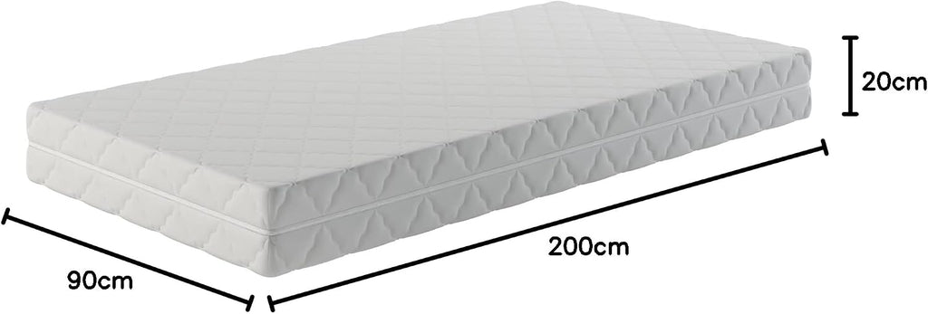 MSS e.K. Taschenfederkernmatratze Medic 90x200 x 20 cm 7-Zonen H3