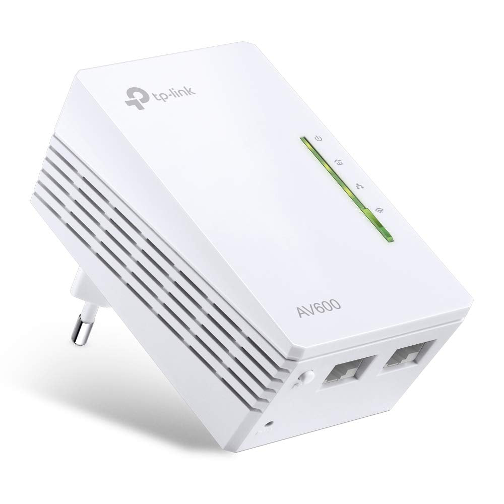 TP-Link TL-WPA4220 KIT AV600 Wi-Fi N300 WiFi Powerline (600Mbps maximum Powerline, 300Mbps maximum 2.4GHz Wi-Fi, Plug and Play, compatible with all Powerline adapters, set of 2), white