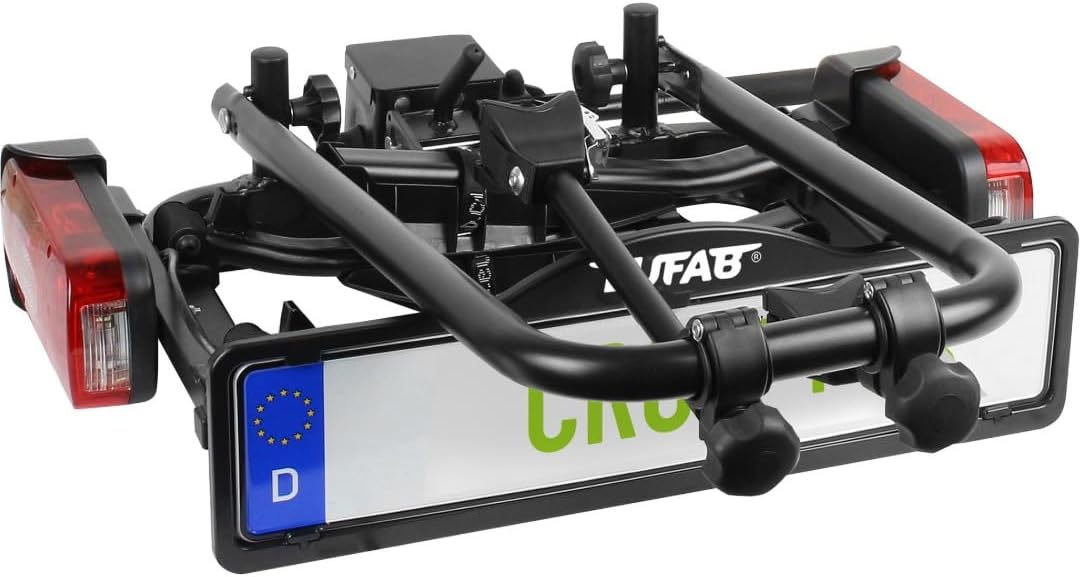 EUFAB 11582, Fahrradträger Crow Plus erweiterbar, Schwarz