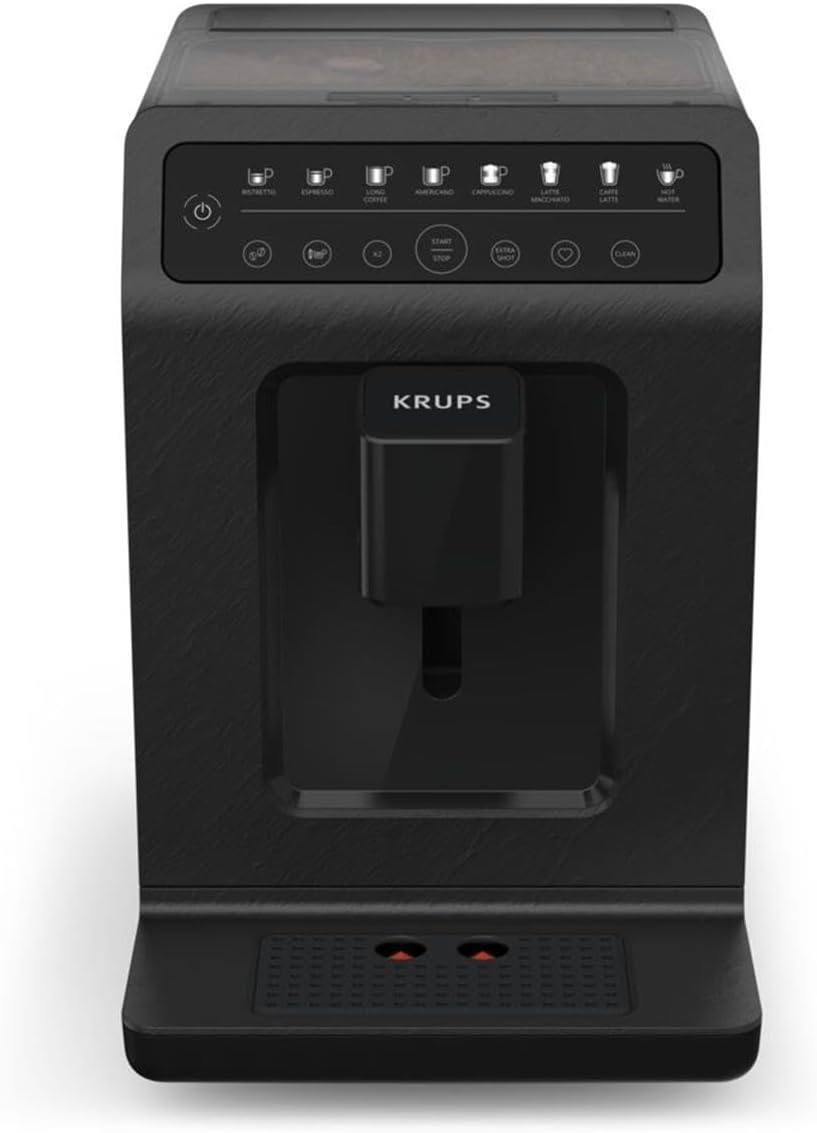 Krups EA897B Evidence ECOdesign Kaffeevollautomat, automatische Espresso & Cappuccino-Funktion, Quattro Force Technologie, One-Touch Tassen mit Milch, 8 Voreinstellungen, Milchsystem, 1450W