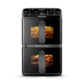 Philips Airfryer Dual Basket 3000 Series Hot Air Fryer, Black, 9 L | 2 baskets, RapidAir Plus technology, touch screen, 12 cooking functions, HomeID app (NA350/00)