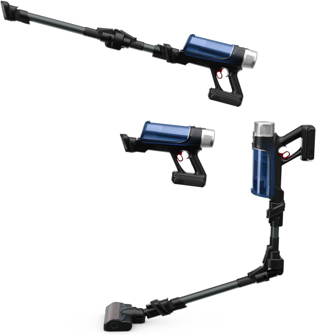 Rowenta X-Force Flex 9.60 Allergy Aqua kabelloser Akku-Stabstaubsauger, 100 Air Watt, herausnehmbarer Akku, Staubsauger kabellos bis zu 45 Min. Laufzeit, kompakt, Flex-Gelenk, blau-schwarz, RH20C2