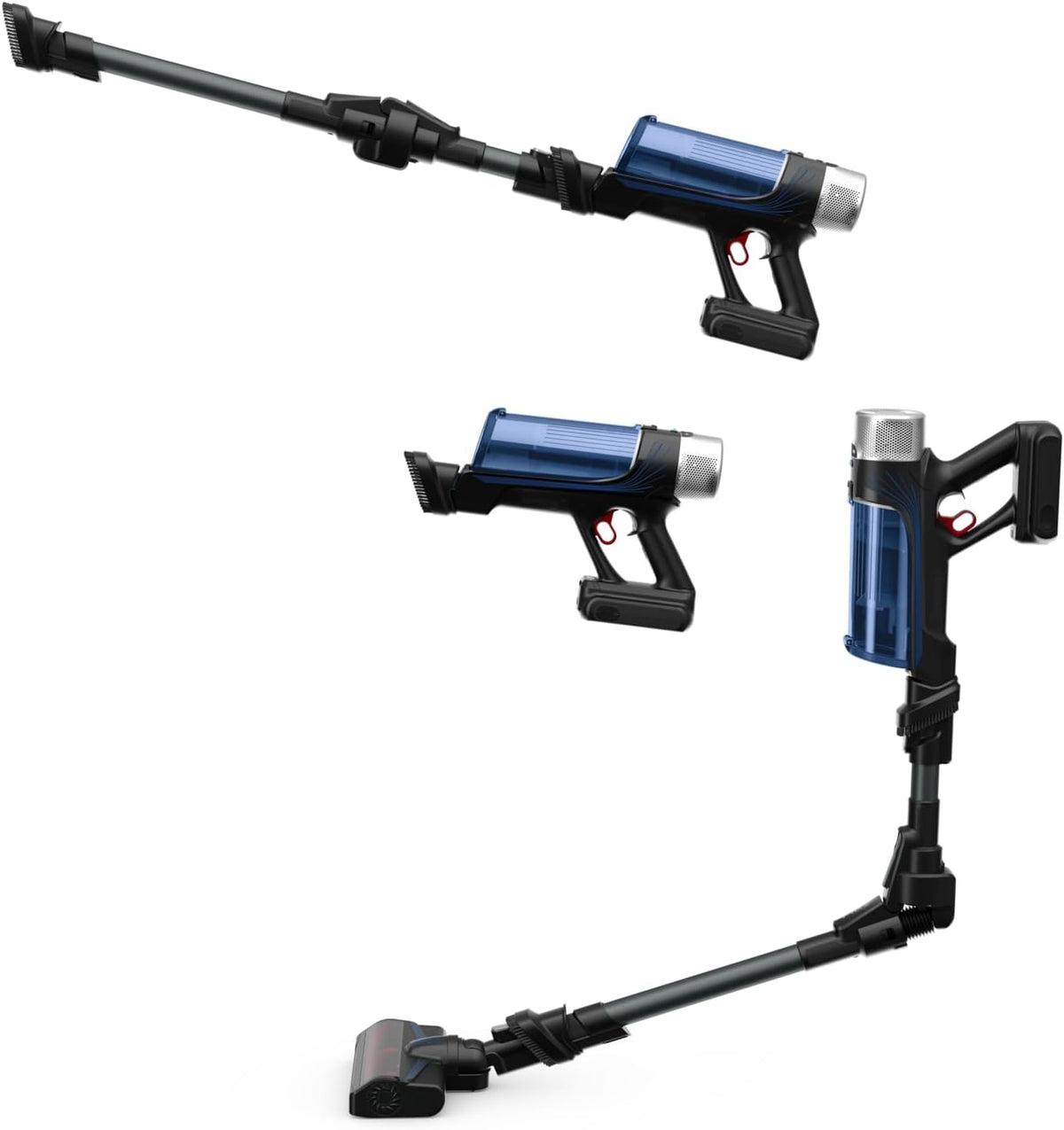 Rowenta X-Force Flex 9.60 Allergy Aqua kabelloser Akku-Stabstaubsauger, 100 Air Watt, herausnehmbarer Akku, Staubsauger kabellos bis zu 45 Min. Laufzeit, kompakt, Flex-Gelenk, blau-schwarz, RH20C2