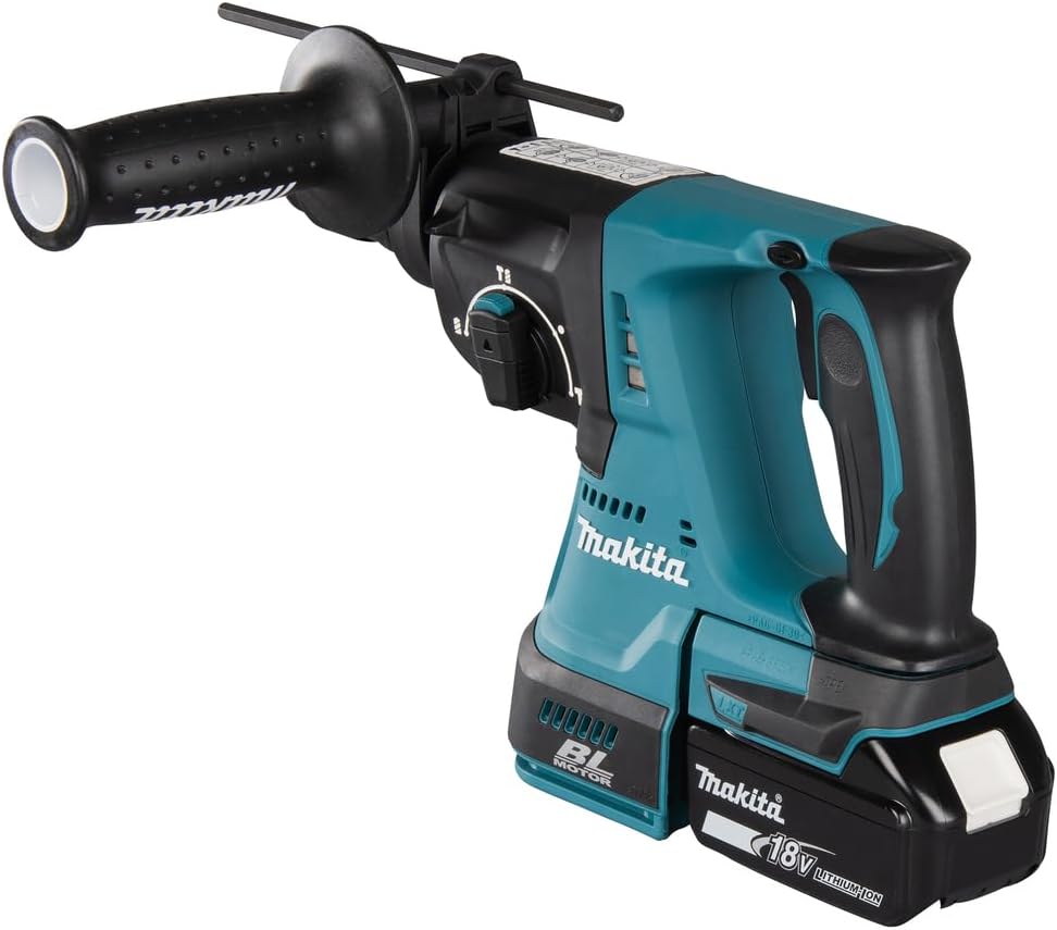 Makita Akku-Kombihammer für SDS-Plus, (18 V, 5,0 Ah im Makpac inklusive 2 Akkus und Ladegerät), DHR243RTJ
