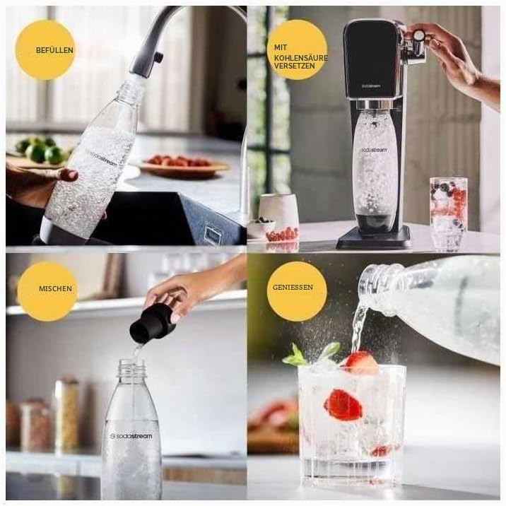 Sodastream Soda und sprudelnde Wassermaschine, spülmaschinenfest