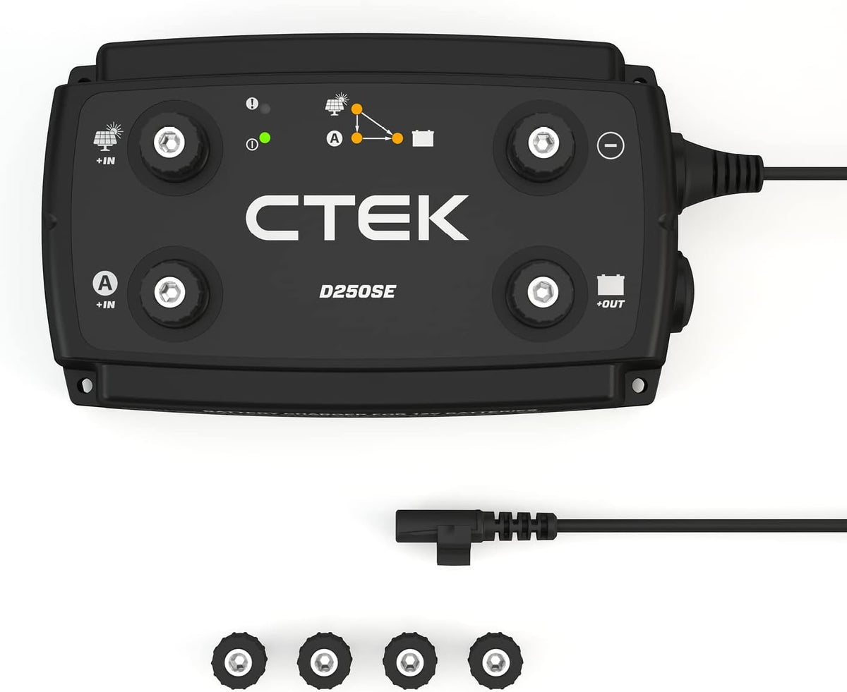 CTEK D250SE, 20A, Batterieladegerät 12V Für Starter- Und Servicebatterien In Wohnmobil, LKW Und 4x4, Solar Autobatterie und Lithium Ionen Ladegerät, Kompatibel Mit Intelligenter Lichtmaschine