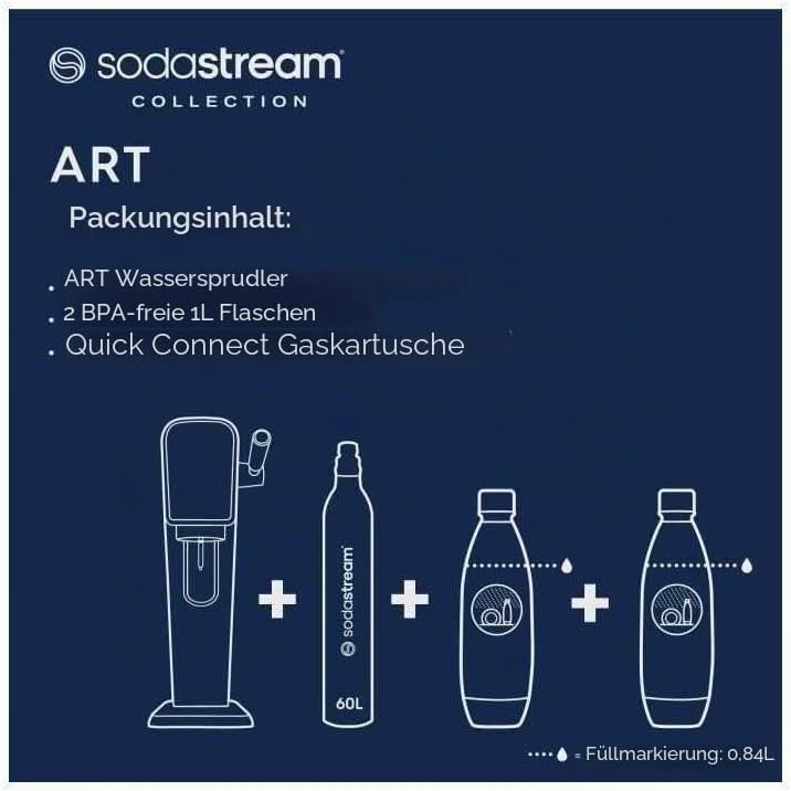 Sodastream Soda und sprudelnde Wassermaschine, spülmaschinenfest