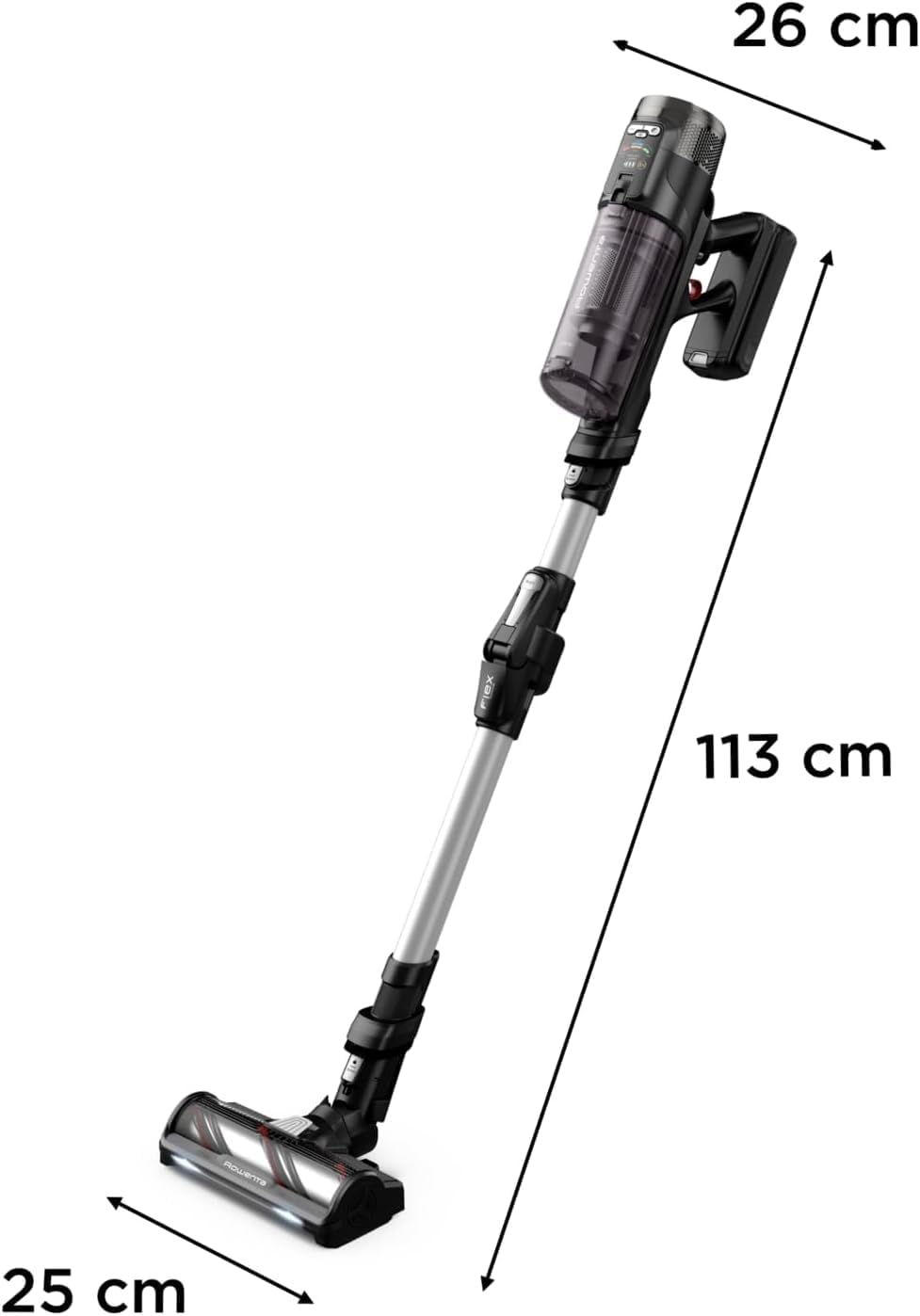 Rowenta X-Force Flex 13.60 Aspirateur sans fil, modèle allergique, Puissance de nettoyage profonde, Articulation Flexible, 150 Air W, jusqu'à 60 Minutes d'autonomie, fabriqué en France, RH9A36WV