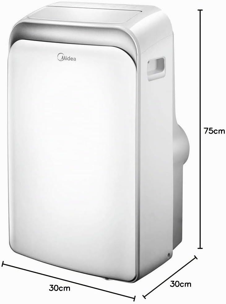 Midea Mobiles Klimagerät Mobile 35C, 12000 BTU 3,5kW, Kühlen&Ventilieren&Entfeuchten, Raumgröße bis 117m³(43㎡), APP-Steuerung/Alexa/Google Home/IFTTT, Mobile Klimaanlage mit Abluftschlauch