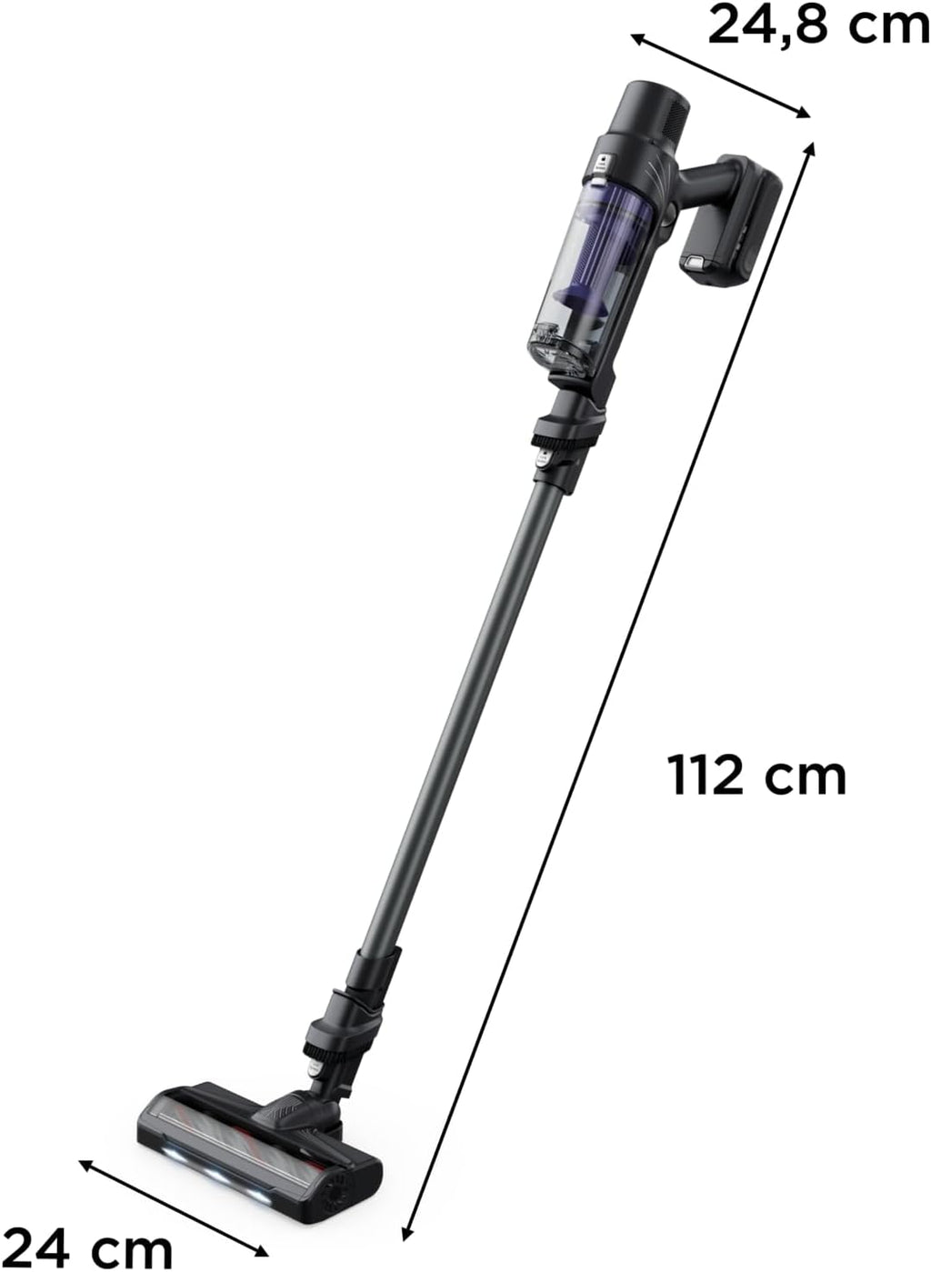 Rowenta X-PERT 7.60, Akkustaubsauger, 140 W Saugleistung, langlebiger Akku, Hochleistungs-LED-Bodendüse, Ultraleicht mit nur 1,2 kg im Handstaubsauger-Modus, Lila-Schwarz, RH6A33WO