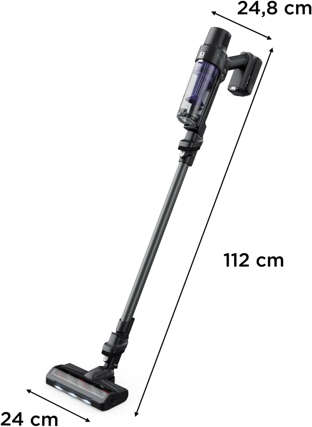 Rowenta X-PERT 7.60, Akkustaubsauger, 140 W Saugleistung, langlebiger Akku, Hochleistungs-LED-Bodendüse, Ultraleicht mit nur 1,2 kg im Handstaubsauger-Modus, Lila-Schwarz, RH6A33WO