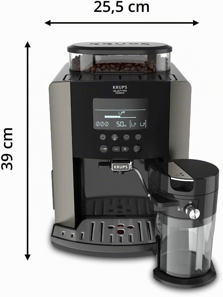 KRUPS ARABICA LATTE EA819E10 ESPRESSO-VOLLAUTOMAT ZINN EA819