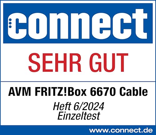 FRITZ!Box 6670 Cable – Wi-Fi 7 Kabelrouter mit DOCSIS 3.1, Zigbee & 2.5-Gbit-LANo