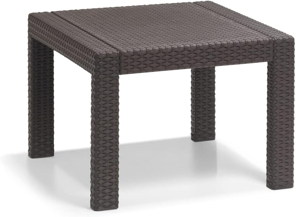 Allibert by Keter Balkonmöbel Set Victoria Balcony, braun/taupe, 3tlg., inkl. Sitz- und Rückenkissen, Kunststoff, flache Rattanoptik