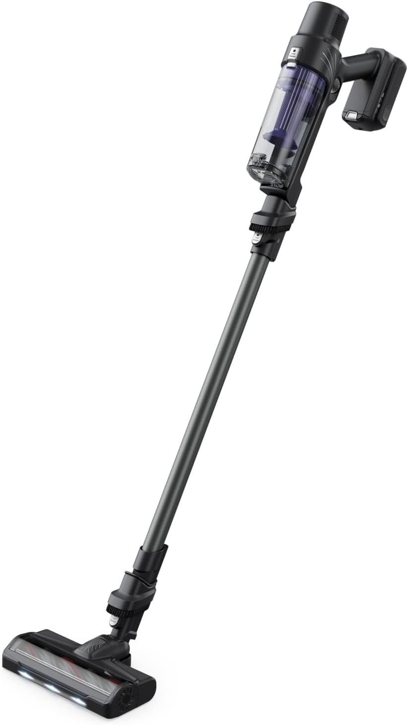 Rowenta X-PERT 7.60, Akkustaubsauger, 140 W Saugleistung, langlebiger Akku, Hochleistungs-LED-Bodendüse, Ultraleicht mit nur 1,2 kg im Handstaubsauger-Modus, Lila-Schwarz, RH6A33WO