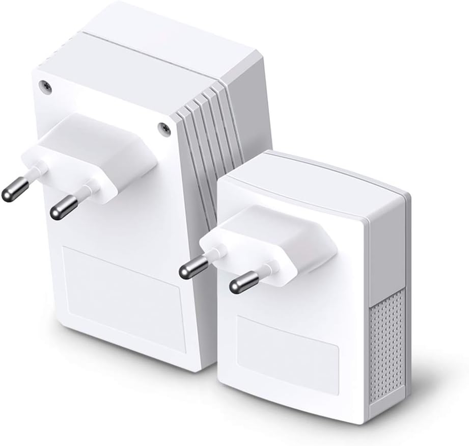 TP-Link TL-WPA4220 KIT AV600 Wi-Fi N300 WiFi Powerline (600Mbps maximum Powerline, 300Mbps maximum 2.4GHz Wi-Fi, Plug and Play, compatible with all Powerline adapters, set of 2), white
