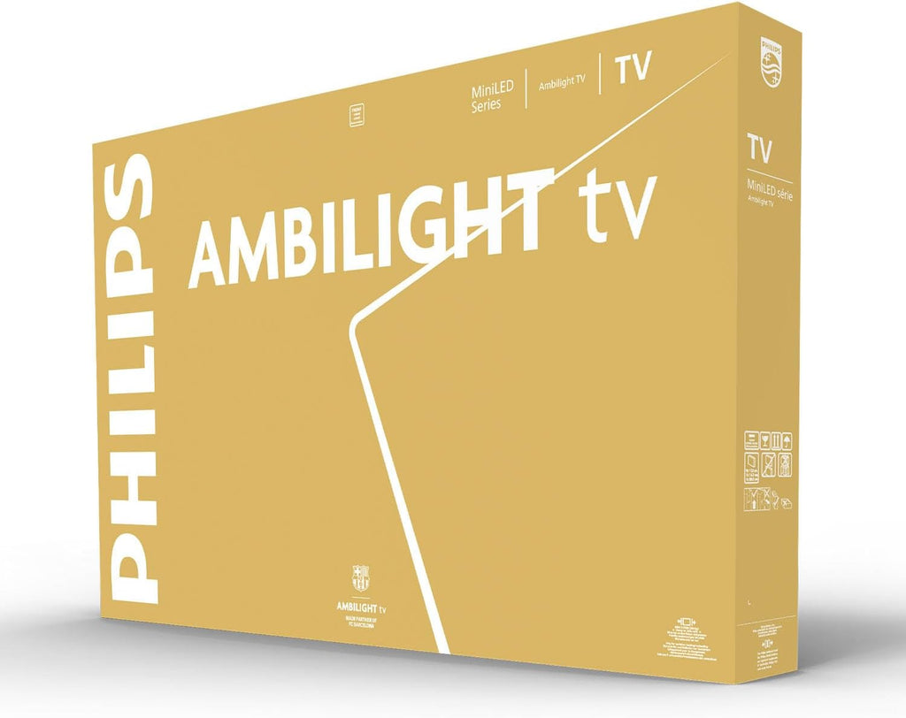 PHILIPS Ambilight 55MLED910 Mini LED 4K Smart TV - 55 Zoll Display mit P5 Perfect Picture Engine Ultra HD, Titan OS, Dolby Vision Und Dolby Atmos Sound