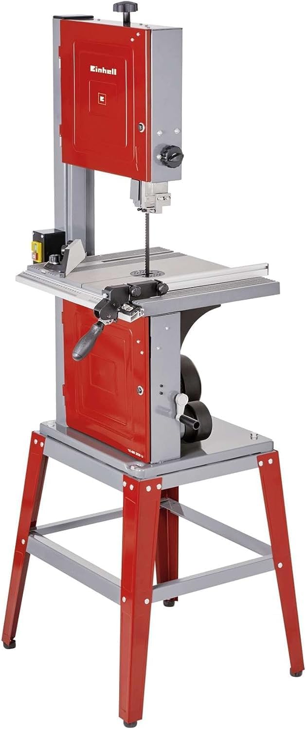 Einhell Bandsäge TC-SB 305 U (750W, 370-800 m/min Sägebandgeschw., 170mm Schnitth., neigbarer Sägetisch, Parallel- und Winkelanschlag, Untergestell)