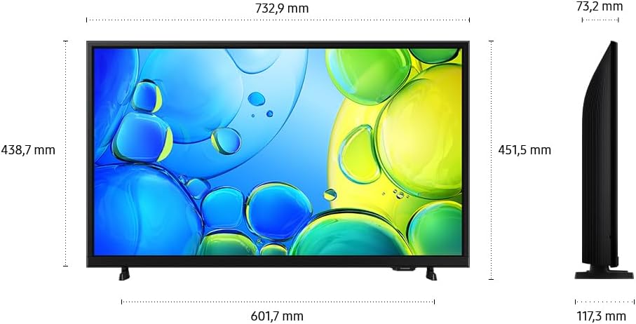 Samsung Full HD F6009F 32 Zoll (81 cm) LED Flachbildfernseher, PurColor-Technologie, HDR, Object Tracking Sound Lite, Knox Security, One UI Tizen, Smart TV, Unbegrenzt kostenlose Inhalte