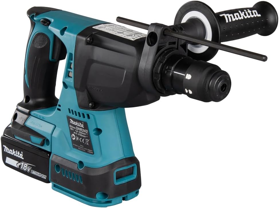 Makita Akku-Kombihammer für SDS-Plus, (18 V, 5,0 Ah im Makpac inklusive 2 Akkus und Ladegerät), DHR243RTJ