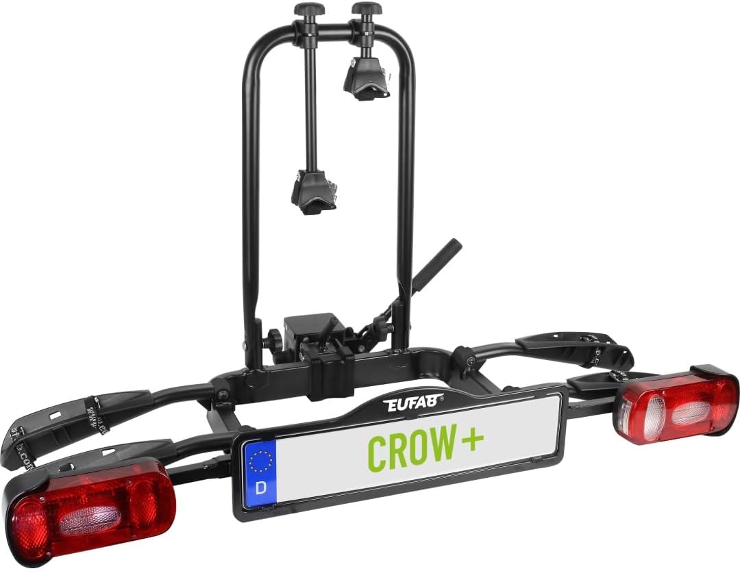 EUFAB 11582, Fahrradträger Crow Plus erweiterbar, Schwarz