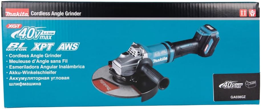 makita GA038GZ Winkelschleifer 40V max. (ohne Akku, ohne Ladegerät), Petrol