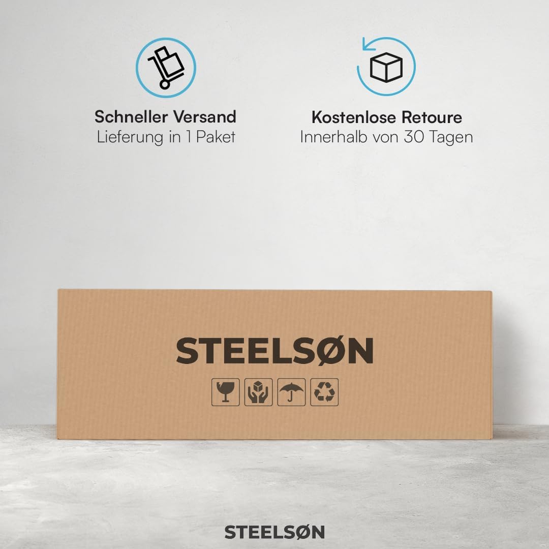 STEELSØN Timir Gerätehaus Metall, Anthrazit, Gartenhaus mit Pultdach
