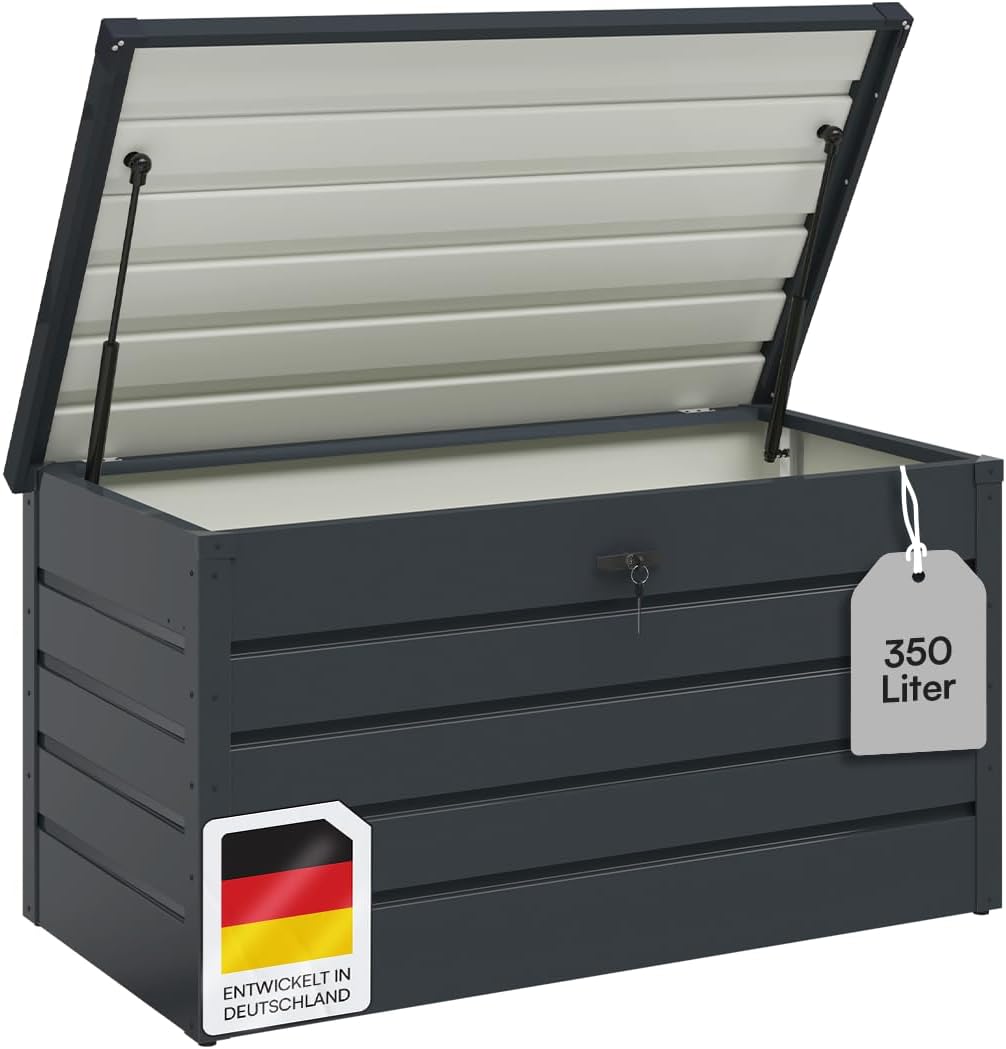 STEELSØN Dorado Gartenbox 350 Liter, Anthrazit, wasserdicht, abschließbar