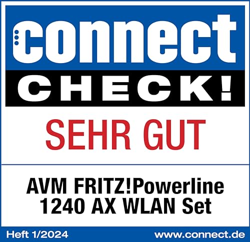 FRITZ!Powerline 1240 AX Set – Wi-Fi 6 Powerline mit WLAN & 1.200 MBit/so