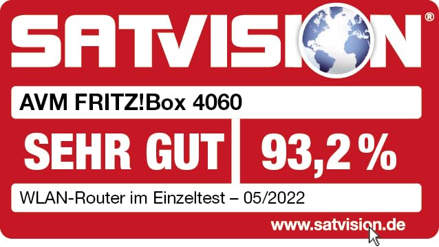 FRITZ!Box 4060 – Wi-Fi 6 Mesh Router mit 4.800 MBit/s, DECT & USB 3.0o