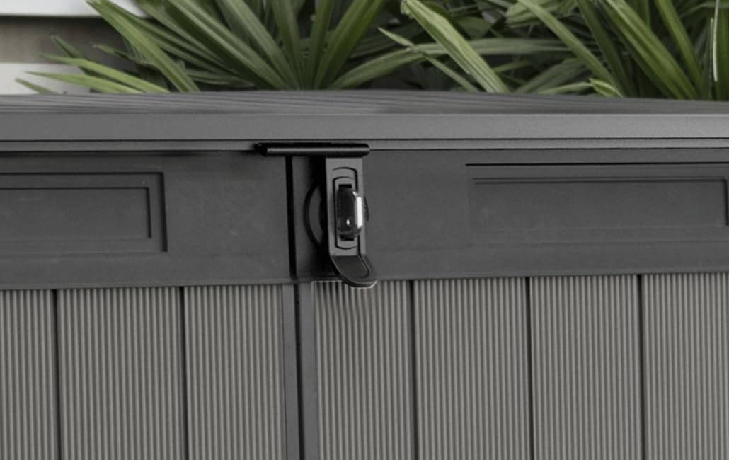 Keterbox Premier Jumbo, 2020l Fassungsvermögen, Außenmaße (BxHxT): 190,5 x 132 x 109 cm, passend für 3X 240l oder 2X 360l Mülltonnen, wetterfest, wasserdicht, mehrfarbig, Kunststoff