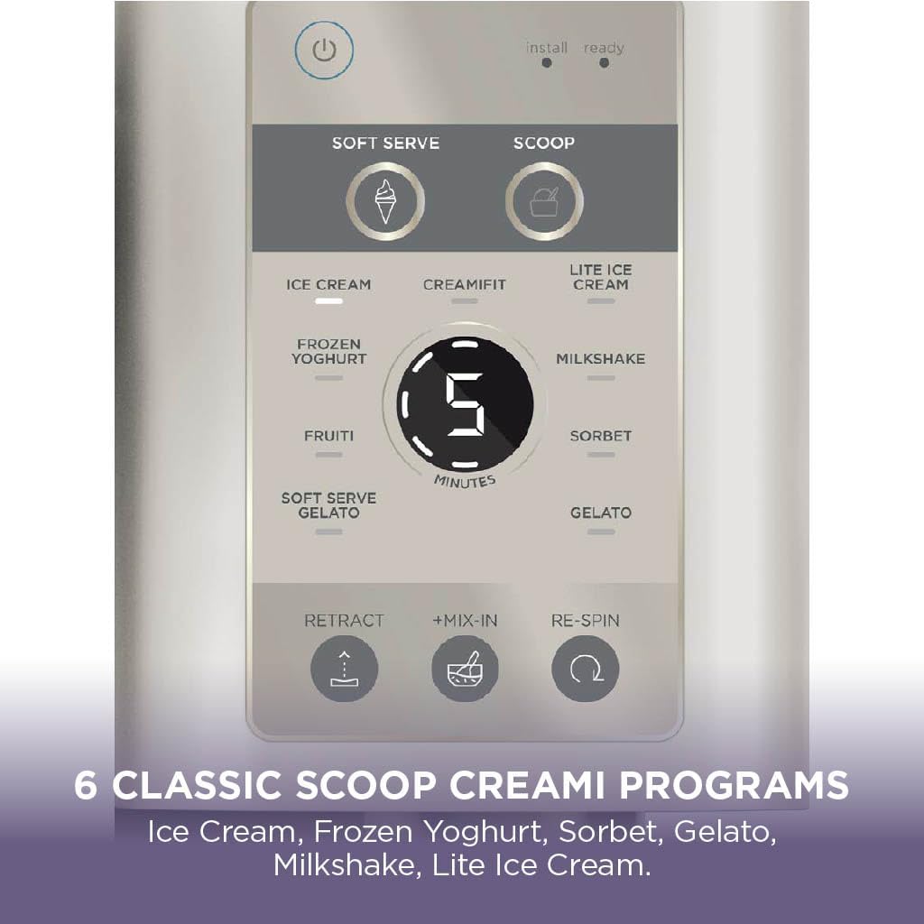 Ninja CREAMi Scoop and Swirl Ice Cream Machine with 2x Tubs, NC701UKSTGD | 13 Functions, Makes Ice Cream, Soft Serve, Gelato, Sorbet, Milkshakes and More, Mix-In Option, Stone Gold