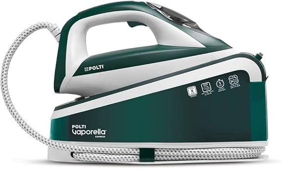 Polti Vaporella Express VE30.20 Dampfbügelstation – 8 Bar Dampfdruck, 1,6 L Wassertank, Digitale Steuerung, Eco-Funktion, Grün/Weiß