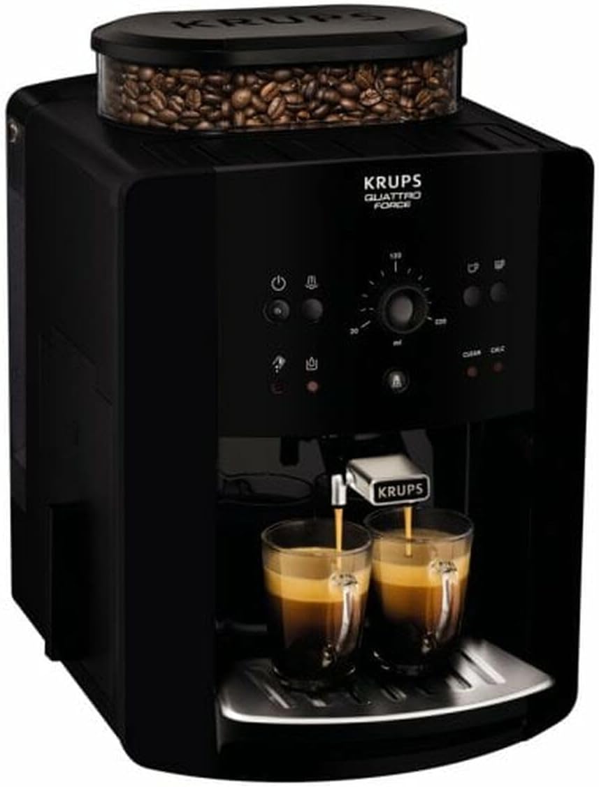 Krups Kaffeevollautomat Arabica Picto Quatrro Force EA8110, Schwarz