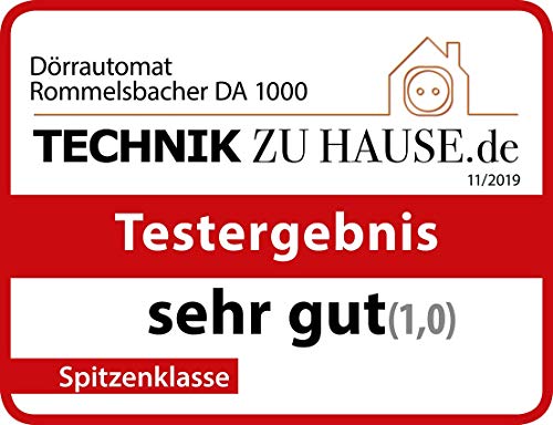 ROMMELSBACHER Dörrautomat DA 1000, XXL-Dörrfläche 1,6 m², inkl. 10 Edelstahl-Dörrtabletts, 2 Dörrgitter, 2 Dörrmatten, LED-Display, 24 Std. Zeitschaltuhr, Temperatur einstellbar (35 °C – 75 °C)o
