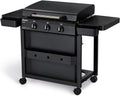 Enders AMARO 3 Plancha Gasgrill Griddle, 3 Edelstahlbrenner, massive Edelstahl-Plancha mit Tragegriffen, große Grillfläche, abnehmbare Haube, 4 Haken, abnehmbare Körbe, Ablagefach #82216