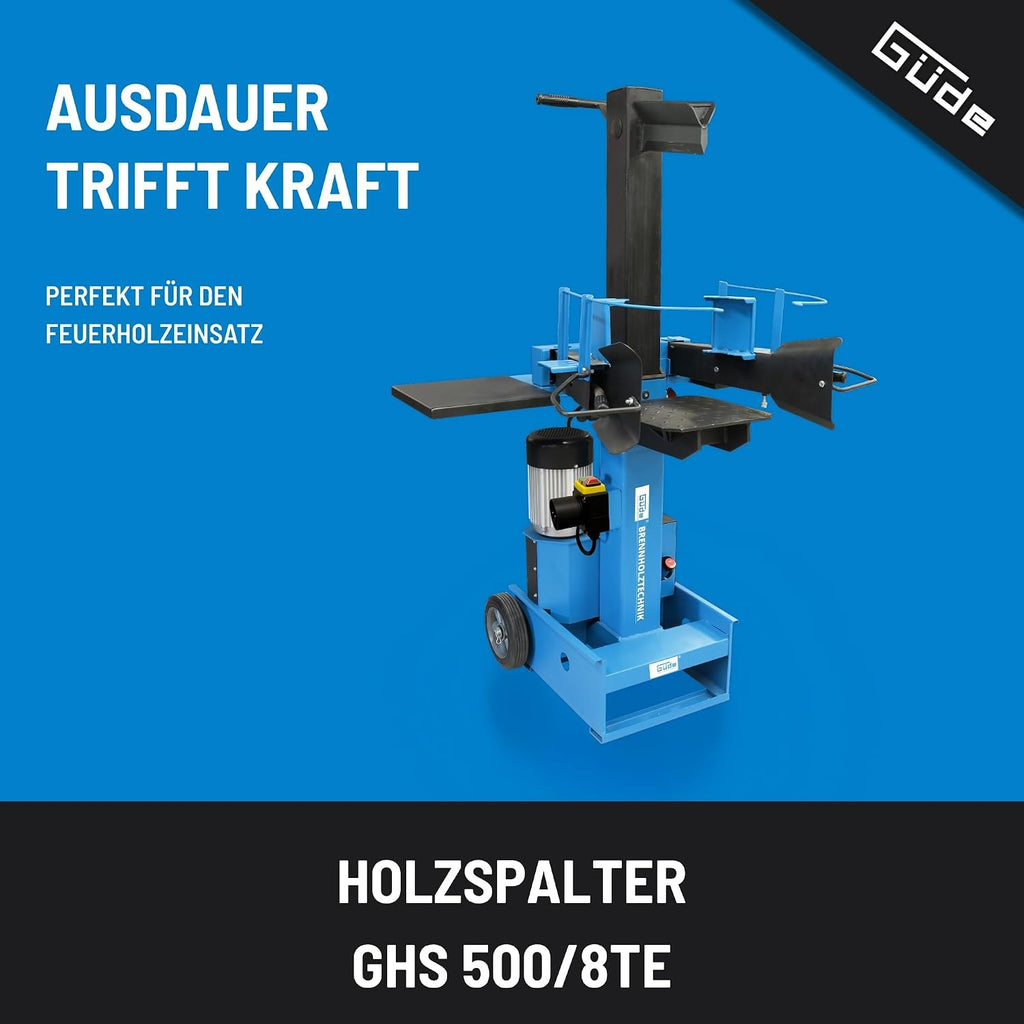 Güde 2052 HOLZSPALTER GHS 500/8TE, 230V, 3,5 kW, Spaltgutfaenger beidseitig
