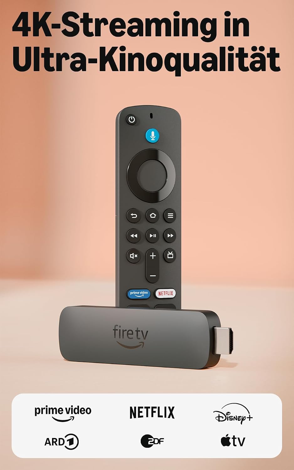 Amazon Fire TV Stick 4K Plus, supports Wi-Fi 6, Dolby Vision/Atmos, HDR10+