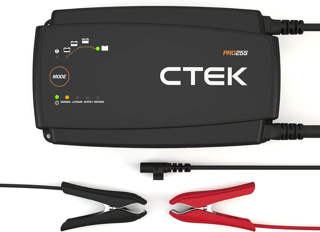 CTEK PRO25S, 25A, Batterieladegerät 12V Und Stromversorgung, Batteriepfleger, Ladegerät LiFePO4, Lithium Ionen Ladegerät Auto Und LKW Mit Rekonditionierungsmodus Und Entsulfatierungsprogramm