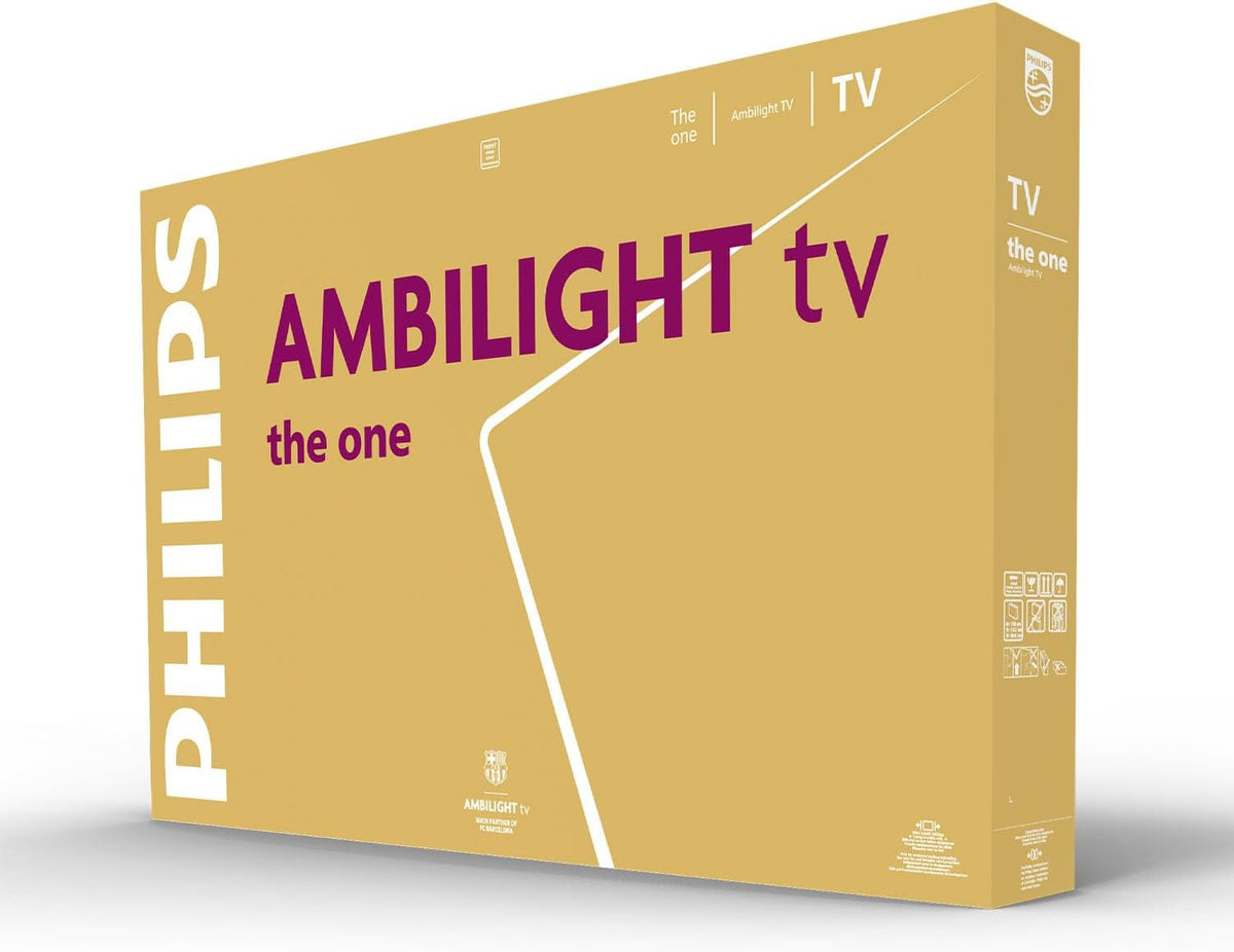 PHILIPS Ambilight 'The One' 50PUS9000 4K QLED Smart TV - 50 Zoll Display mit P5 Perfect Picture Engine Ultra HD, Titan OS, Dolby Vision und Dolby Atmos Sound