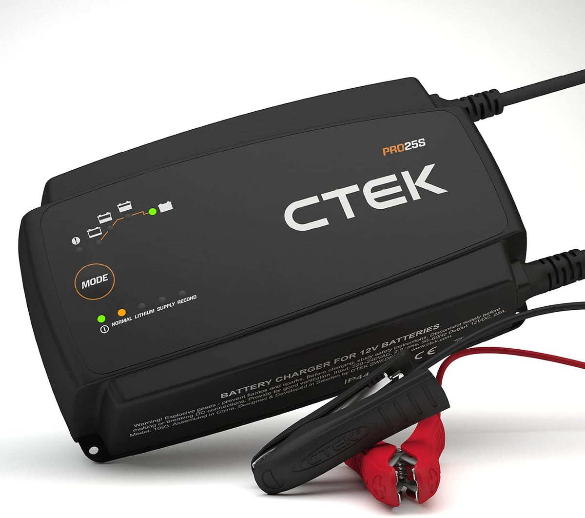 CTEK PRO25S, 25A, Batterieladegerät 12V Und Stromversorgung, Batteriepfleger, Ladegerät LiFePO4, Lithium Ionen Ladegerät Auto Und LKW Mit Rekonditionierungsmodus Und Entsulfatierungsprogramm