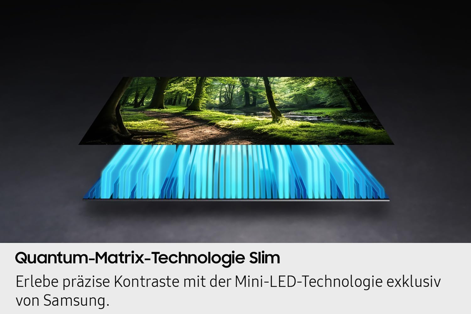 Samsung Neo QLED 4K QN70F 55 Zoll (138 cm) Mini LED Fernseher, Optimiert für Fussball, NQ4 AI Gen2 Prozessor, Quantum Matrix Technology Slim, Motion Xcelerator, Samsung Vision AI Smart TV